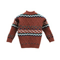 Factory Price Customized Color Crew Neck Pullover Geometric Boy Kids Sweater